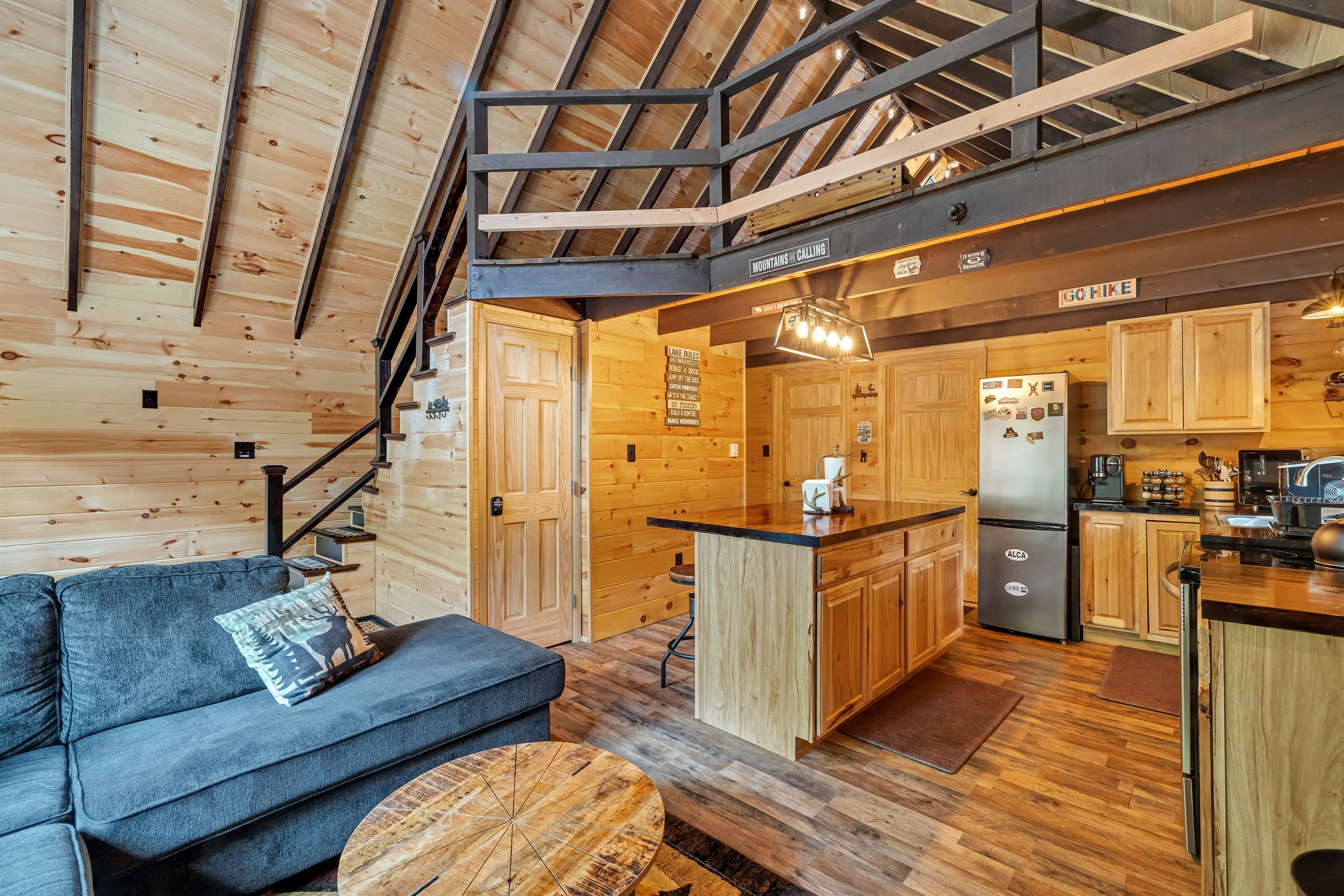 Living room and kitchen
