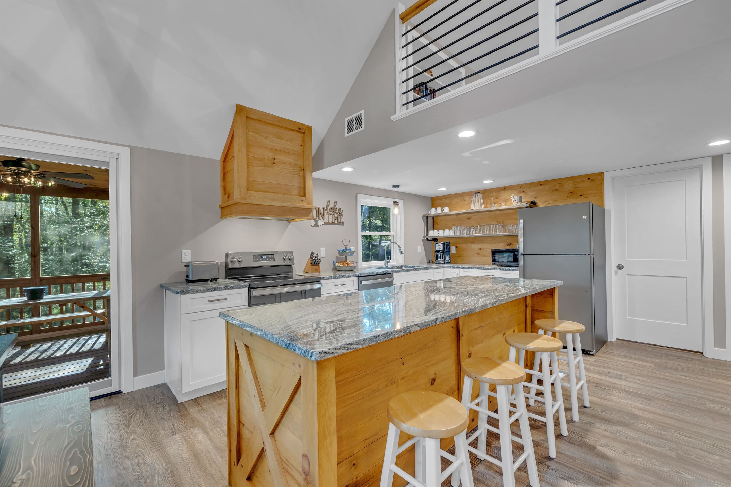 Beautiful kitchen with stainless steel appliances and granite countertops