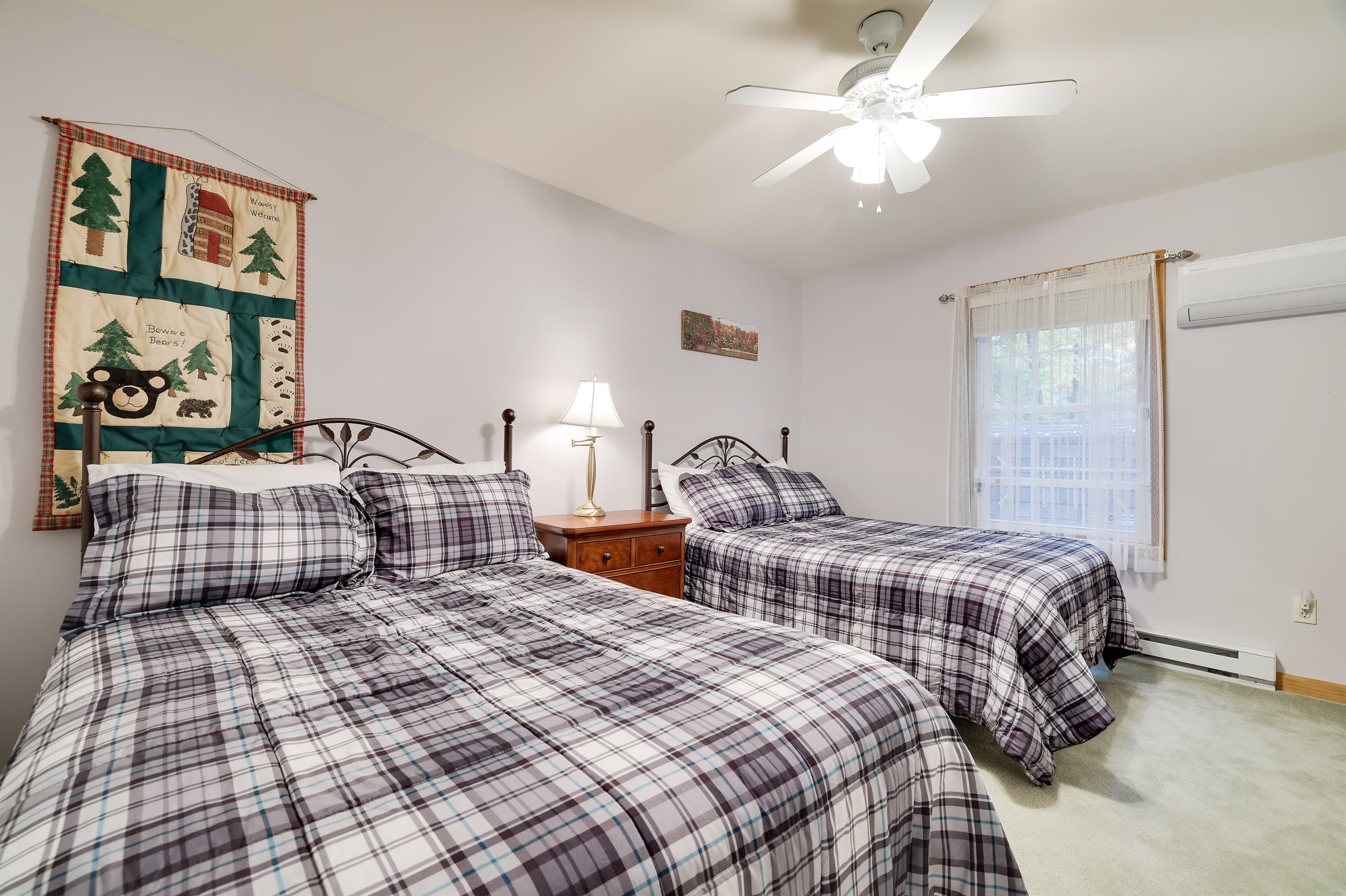 Bedroom #2 with two full beds