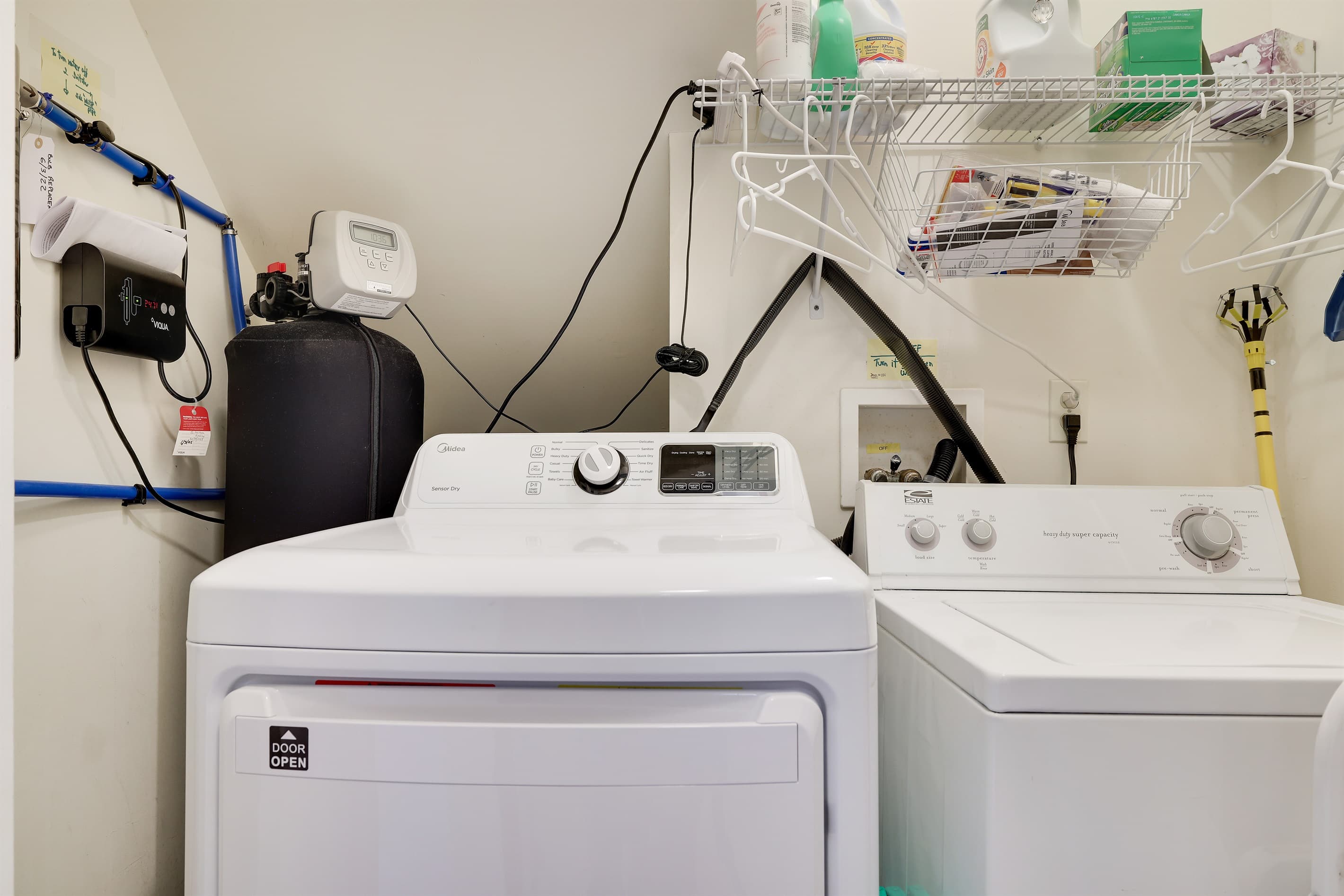 Laundry on 1st floor, full size washer and dryer
