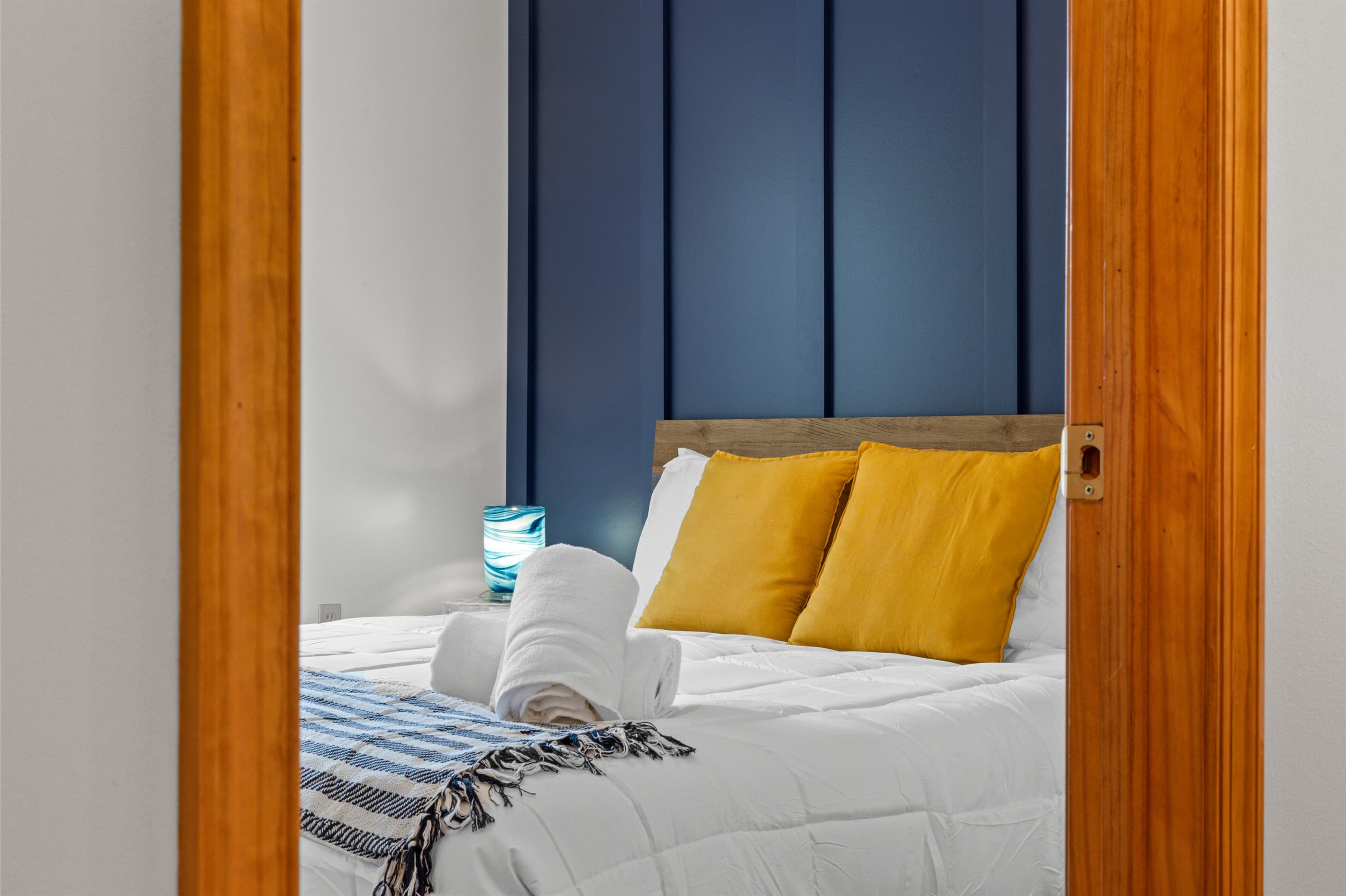 Bedroom with a king-size bed, designed for restful nights.