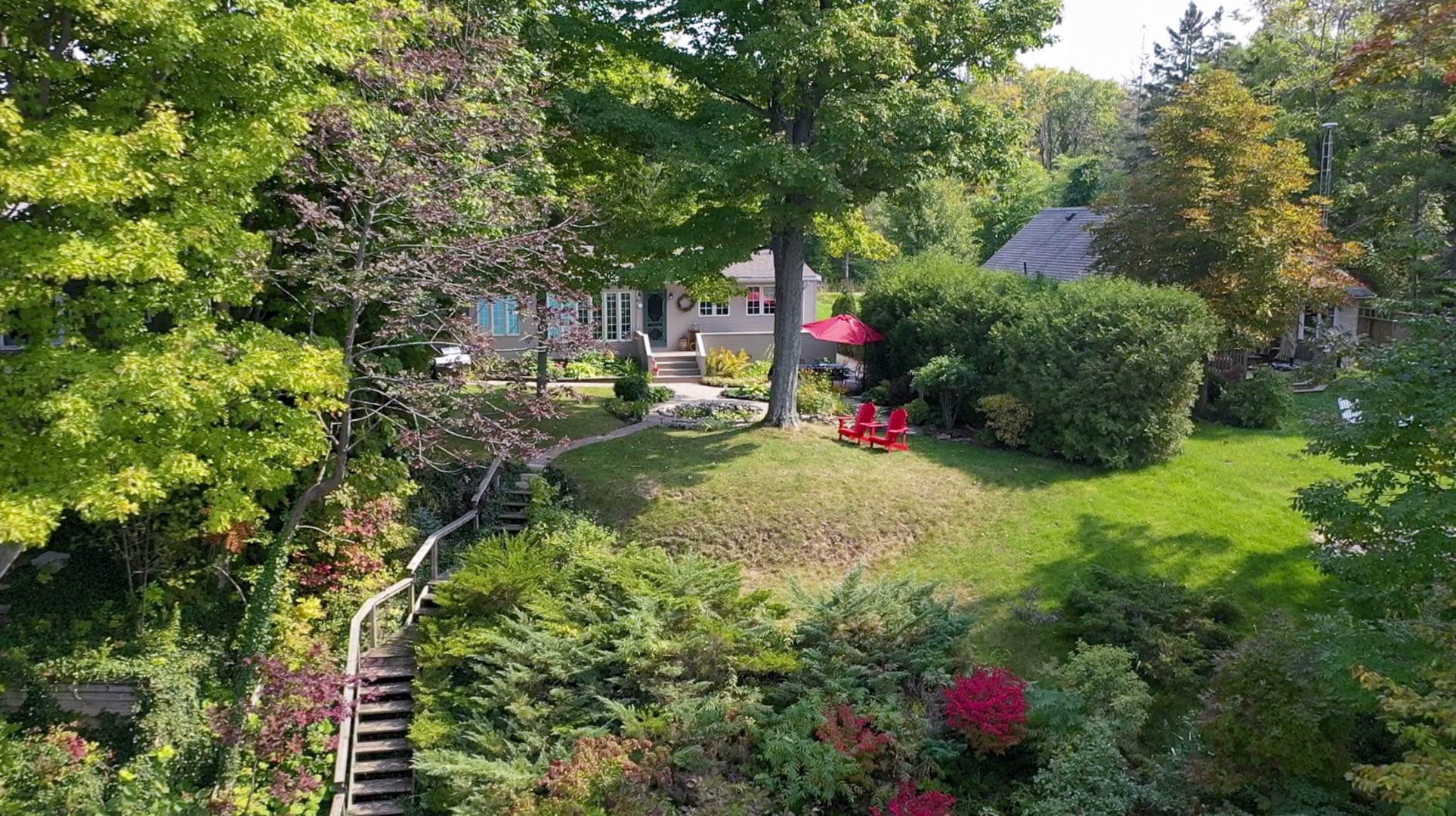 Lake access right in the backyard