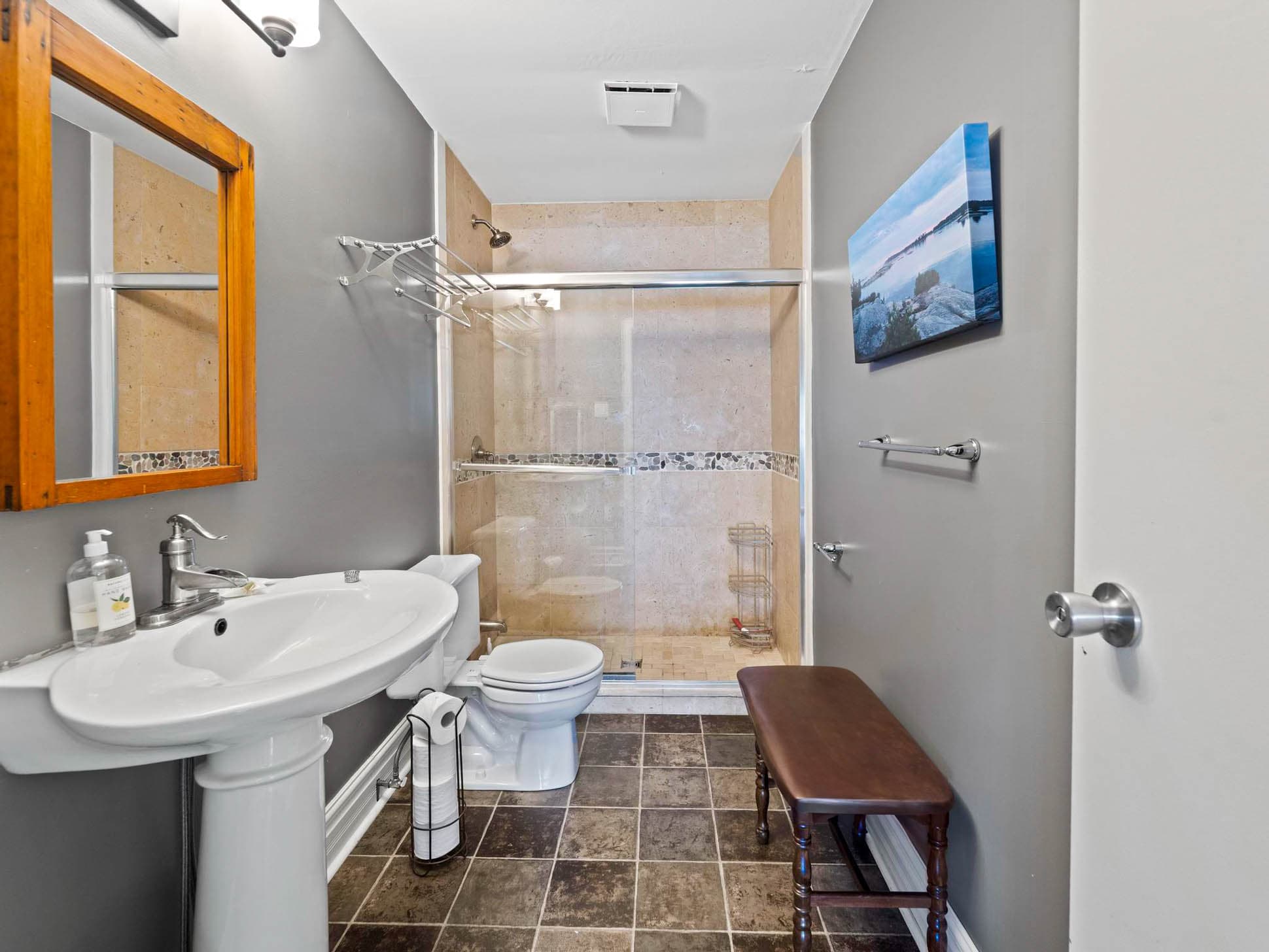 Main 3 Piece Bathroom, beautiful shower