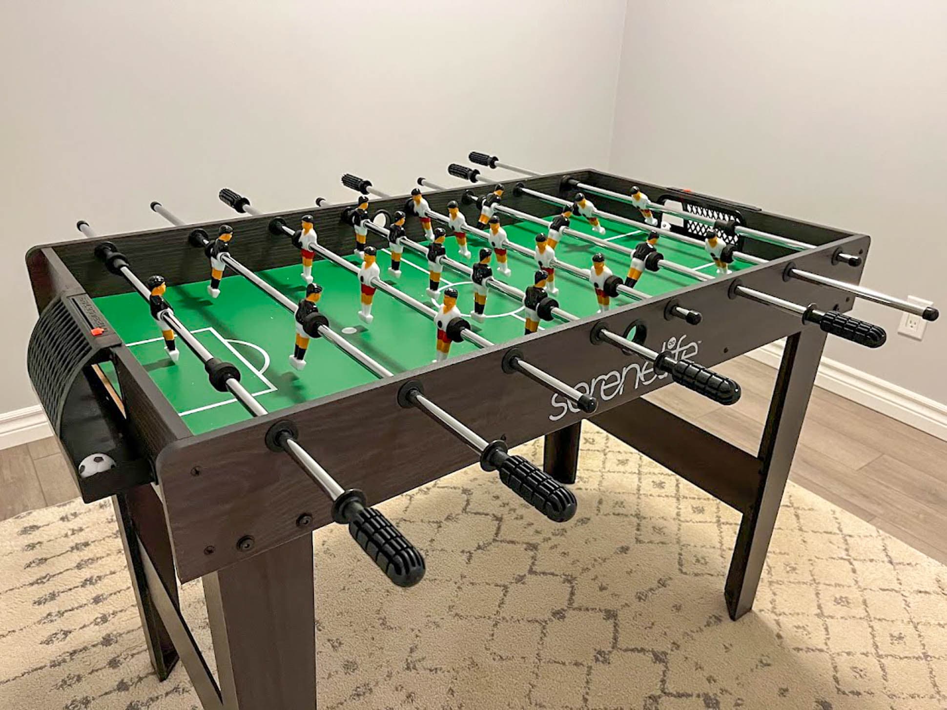 Friendly game of foosball