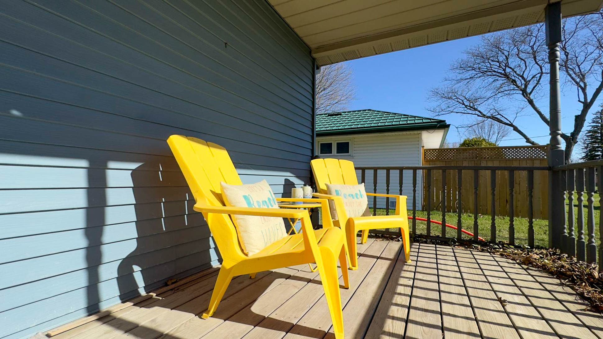 Enjoy your morning coffee on the front patio
