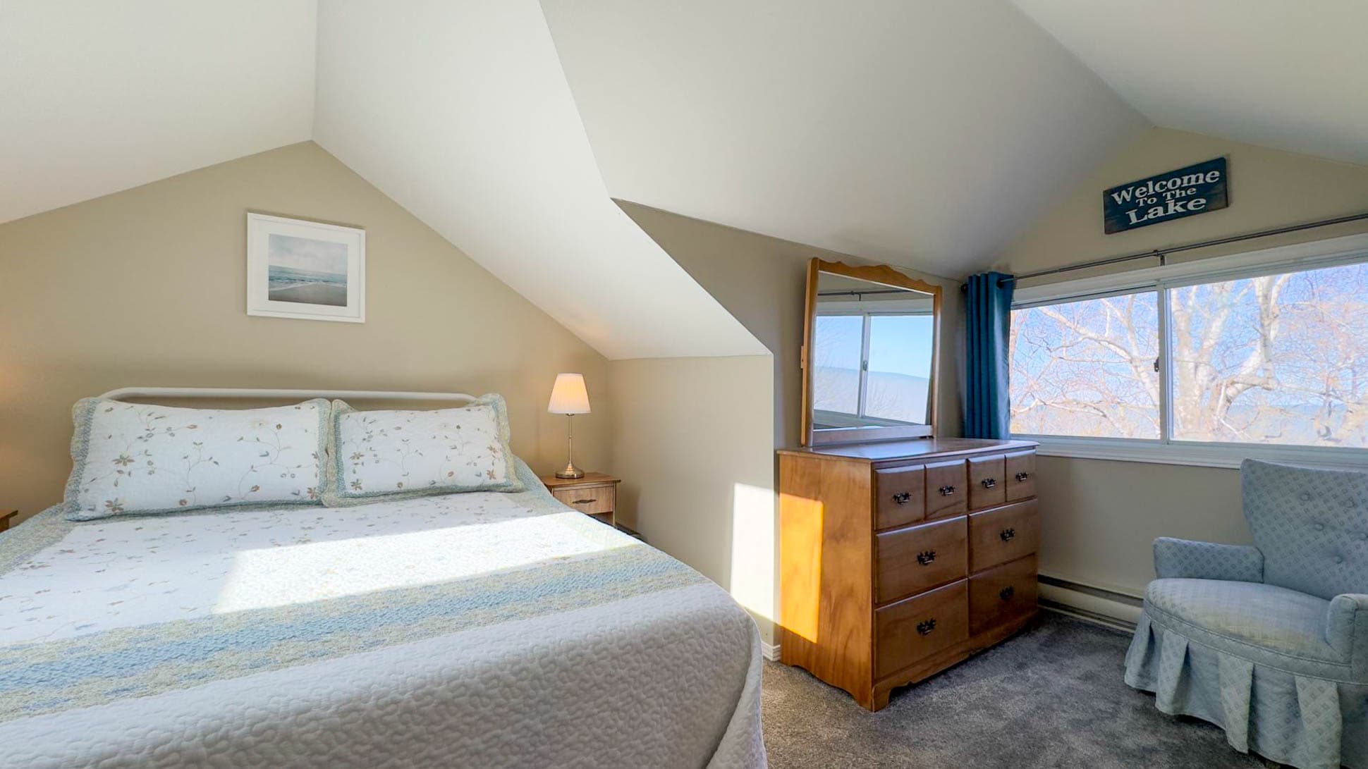 Sleep easy with the sound of the lake nearby