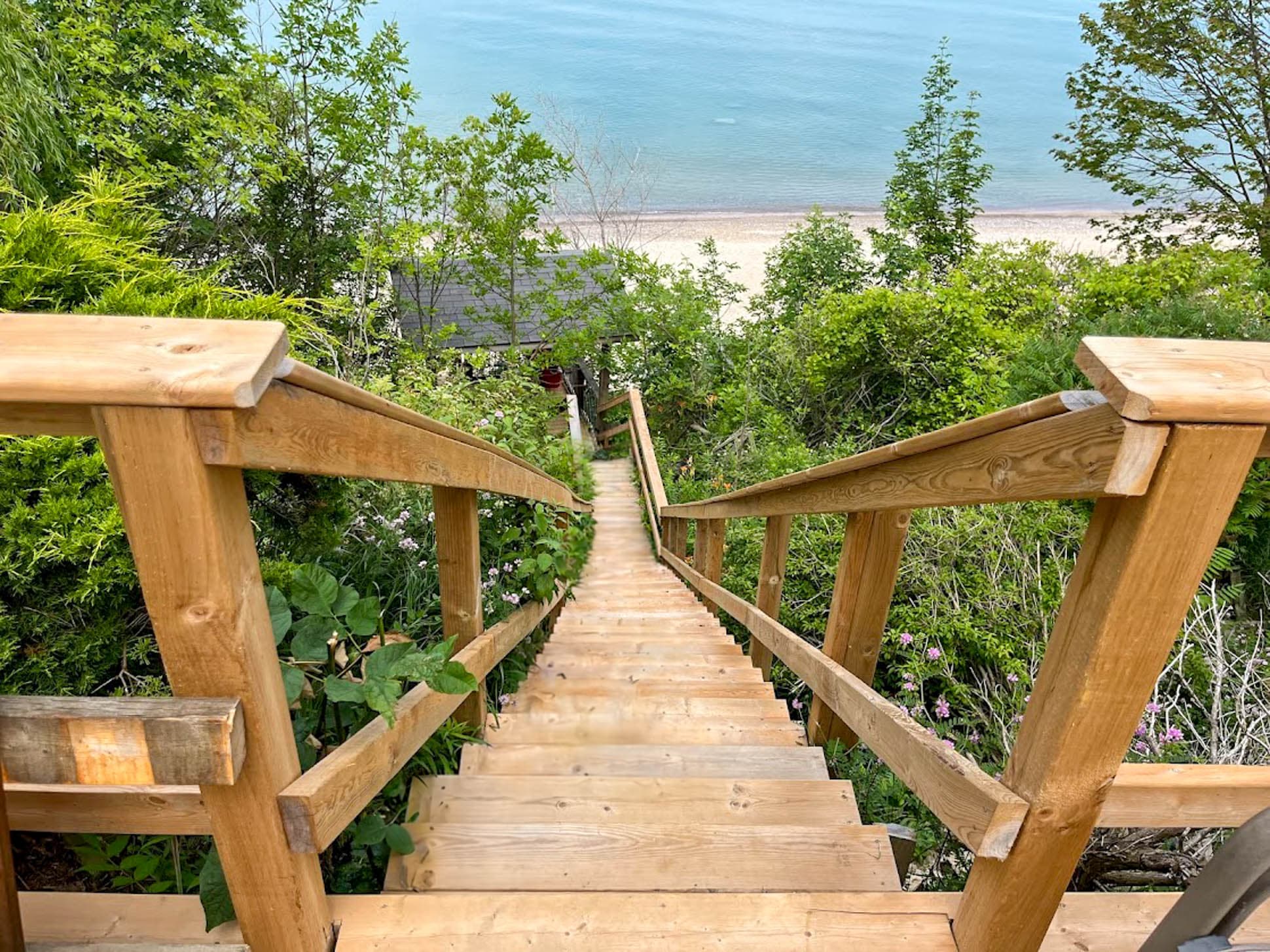 Approx. 50 stairs down to the beach