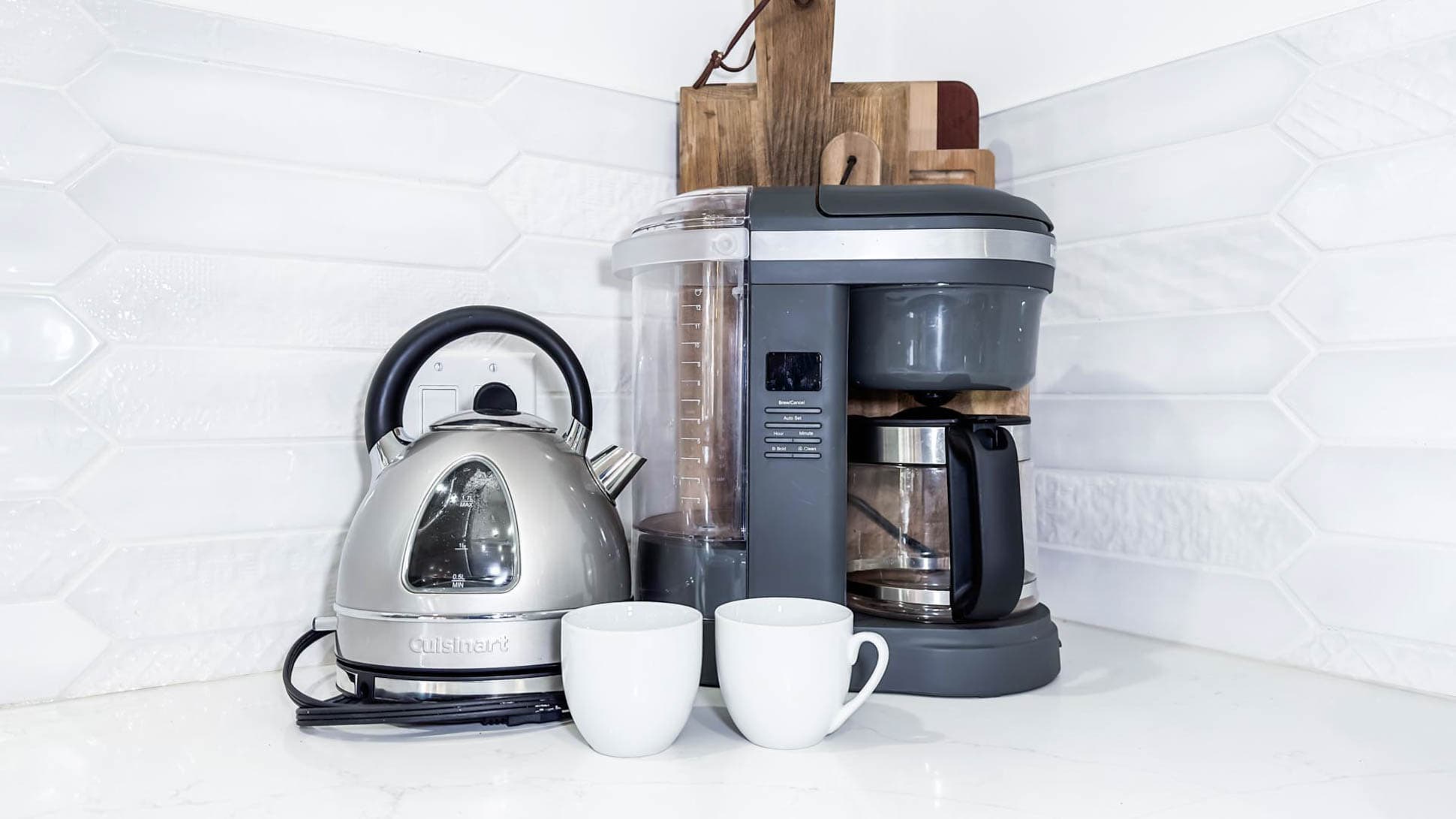 Complete Drink station with coffeemaker and kettle