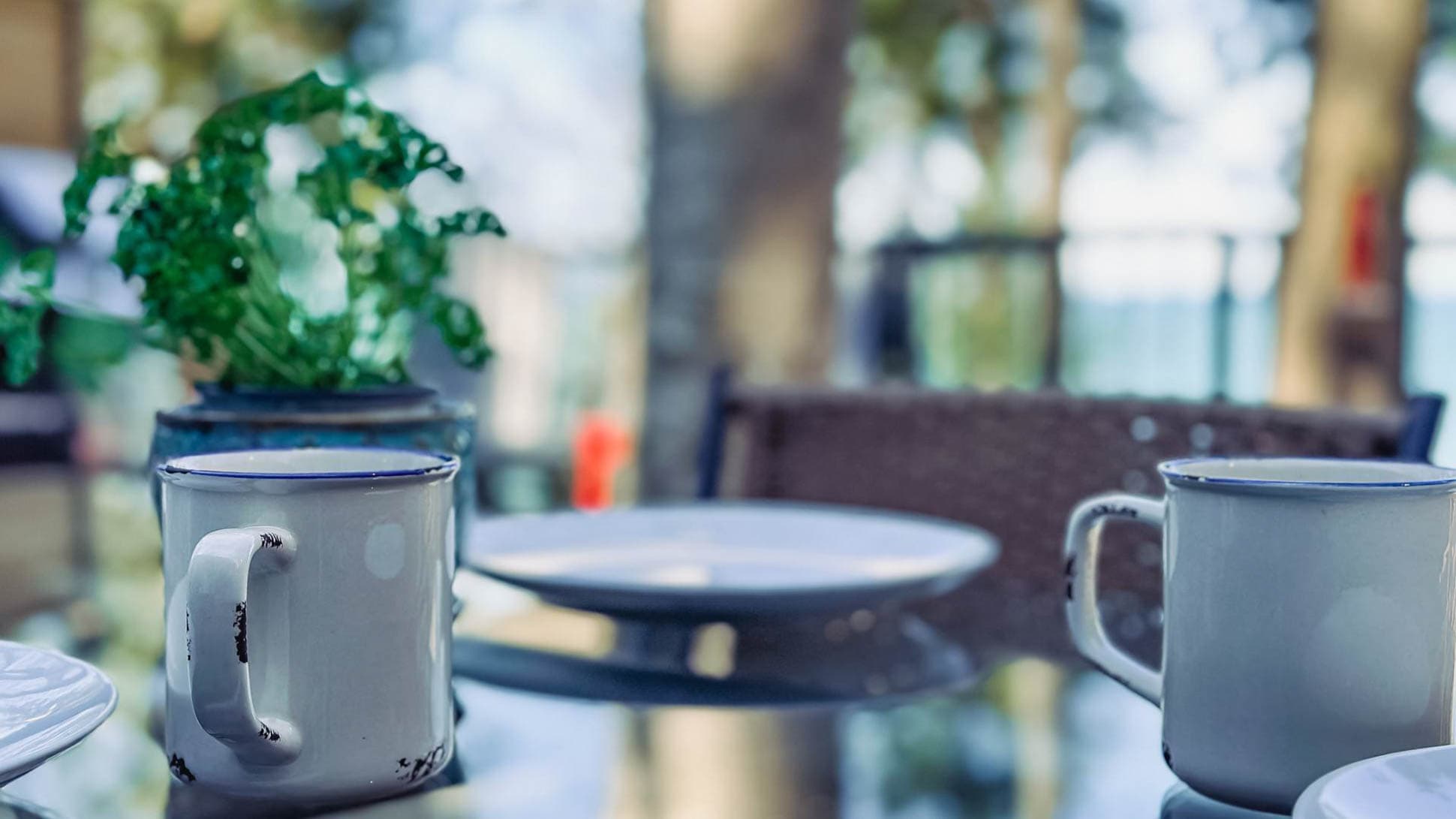Start your morning with a coffee outside