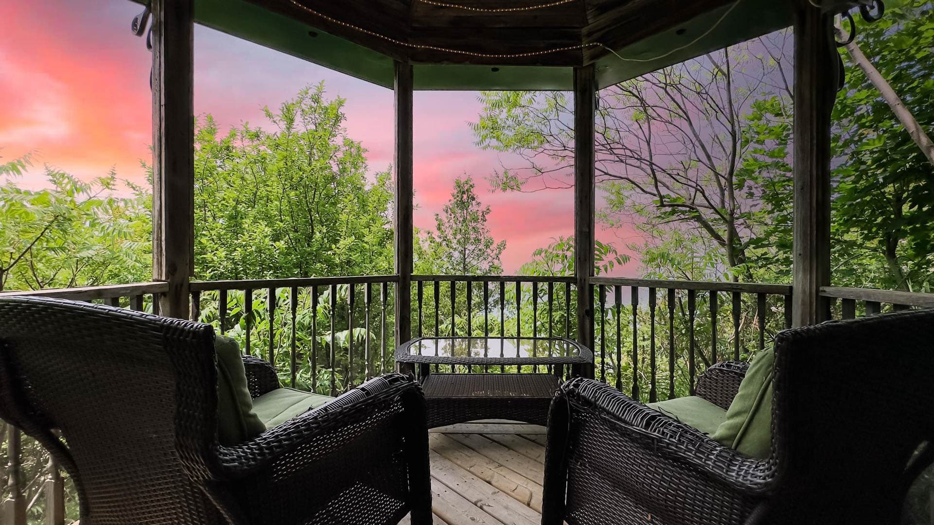 End the night with a view and glass of wine