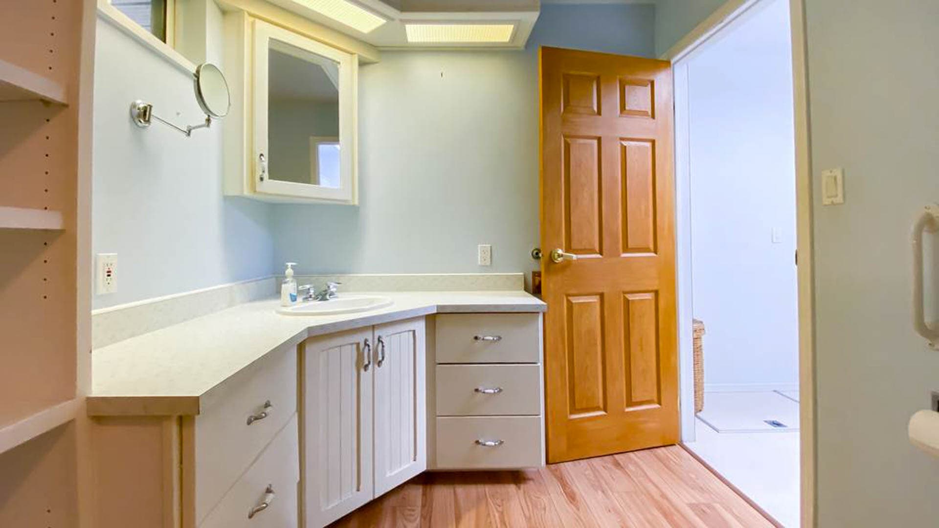 Upstairs 3 piece bathroom and Laundry in the next room