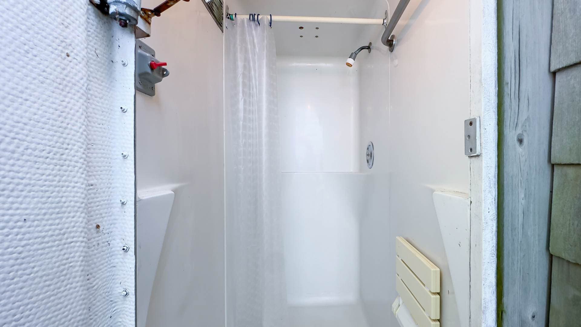 Room to dry off after