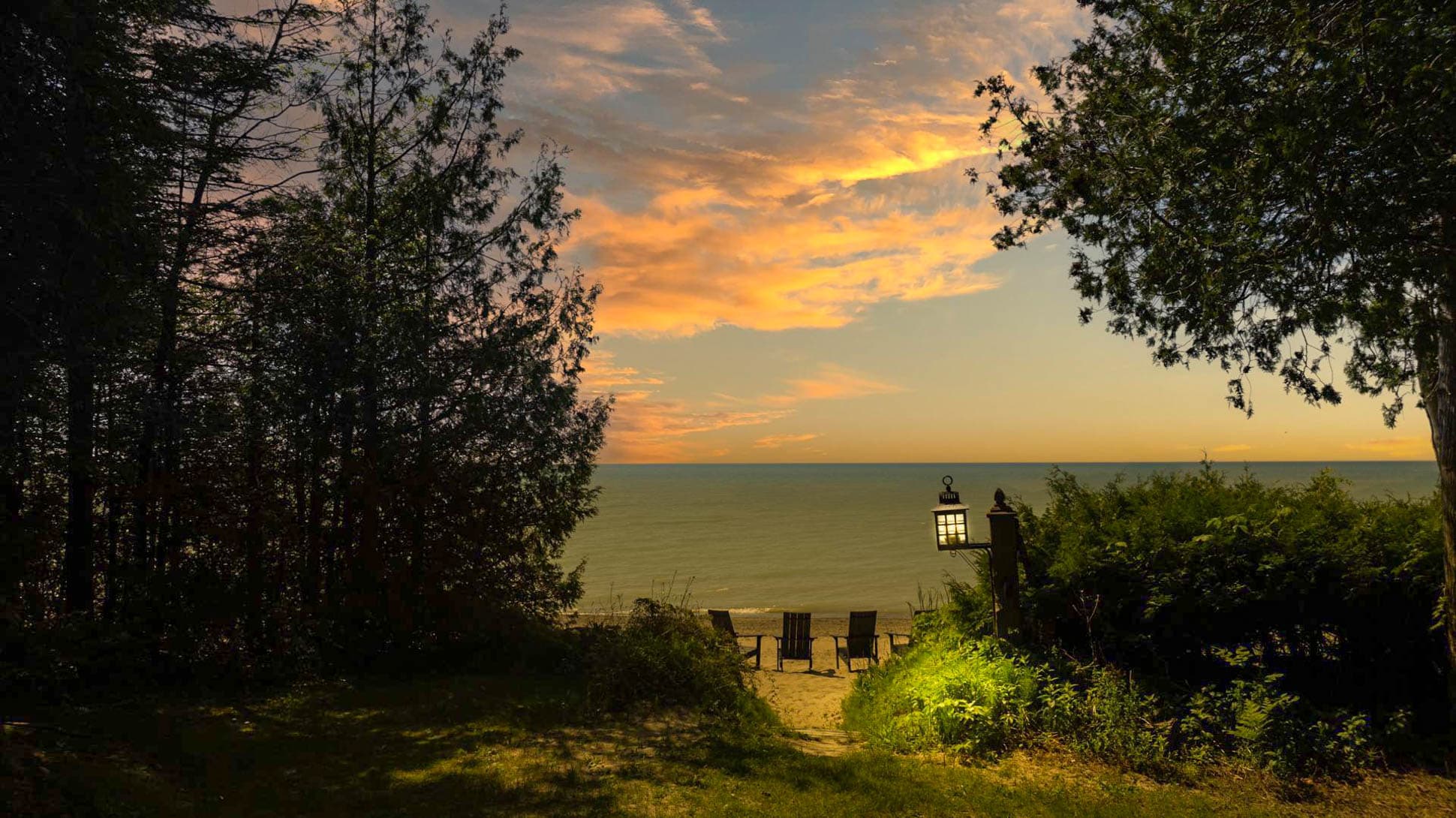 Golden hour on Lake Huron