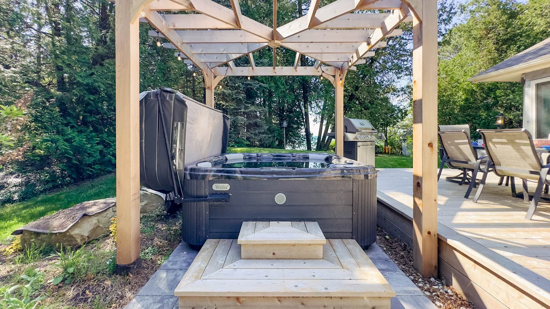 Escape to the hot tub for a luxurious soak