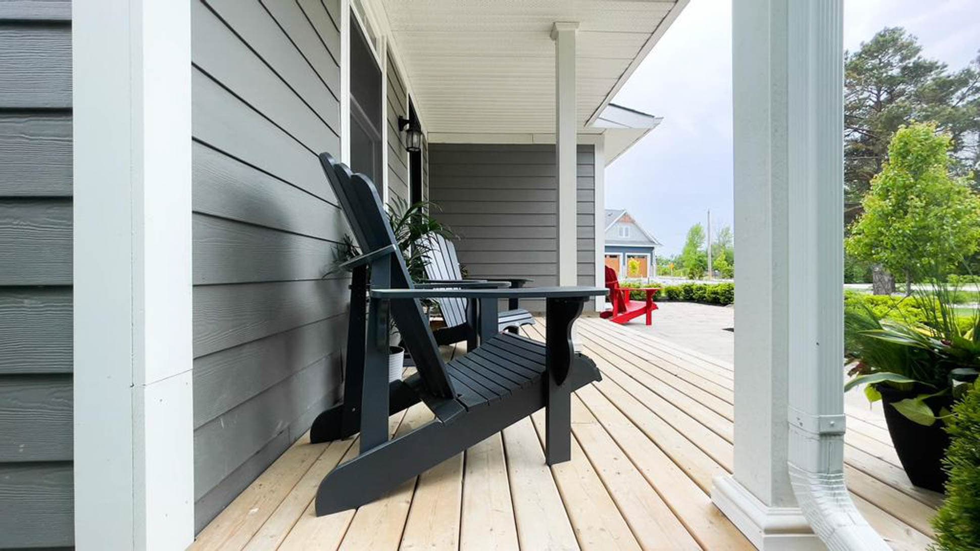 Watch the sunset from your front patio