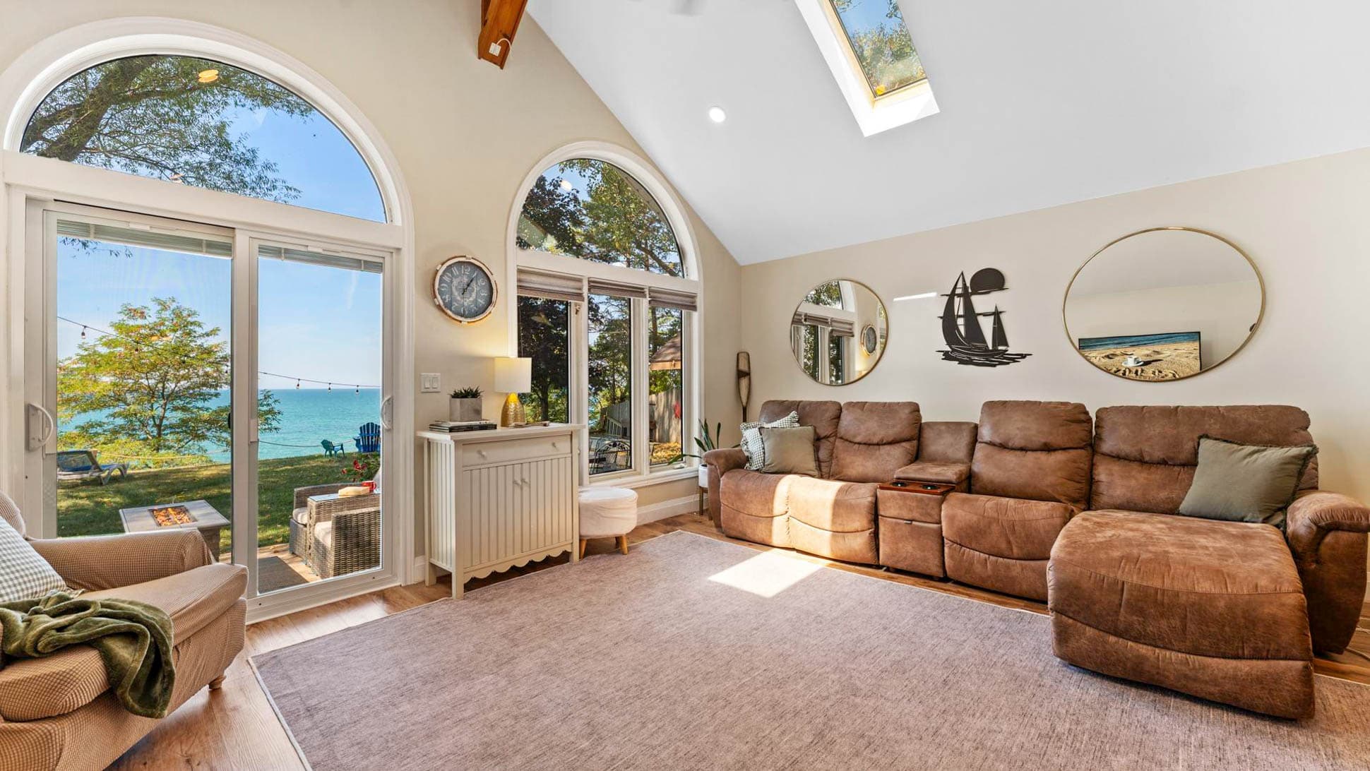 Gather here for family time and lake views