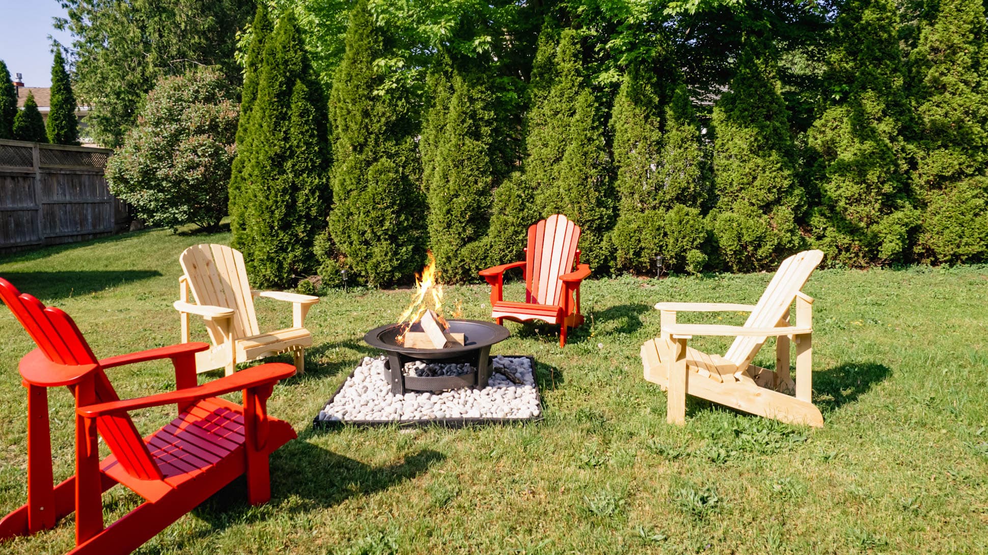 Gather 'round the warmth and crackle of the firepit