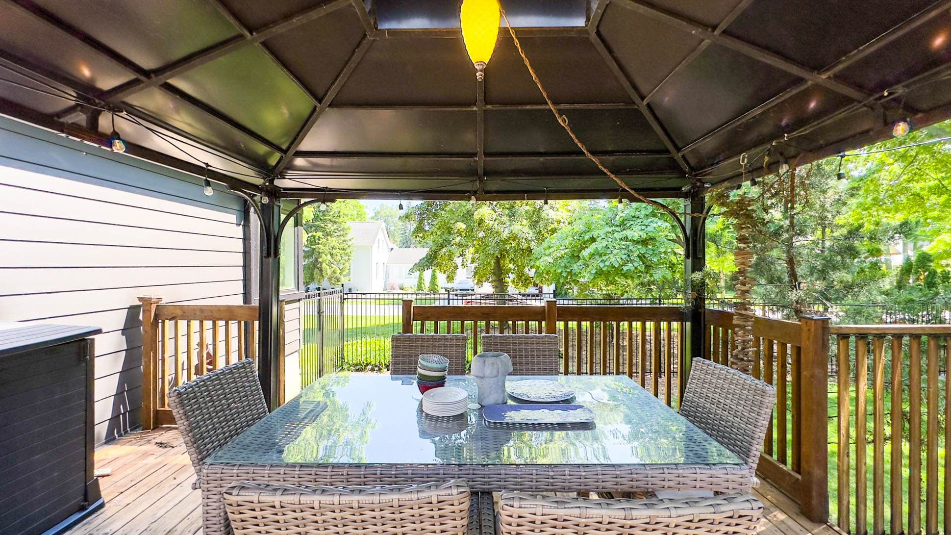 The dining room just moved outside