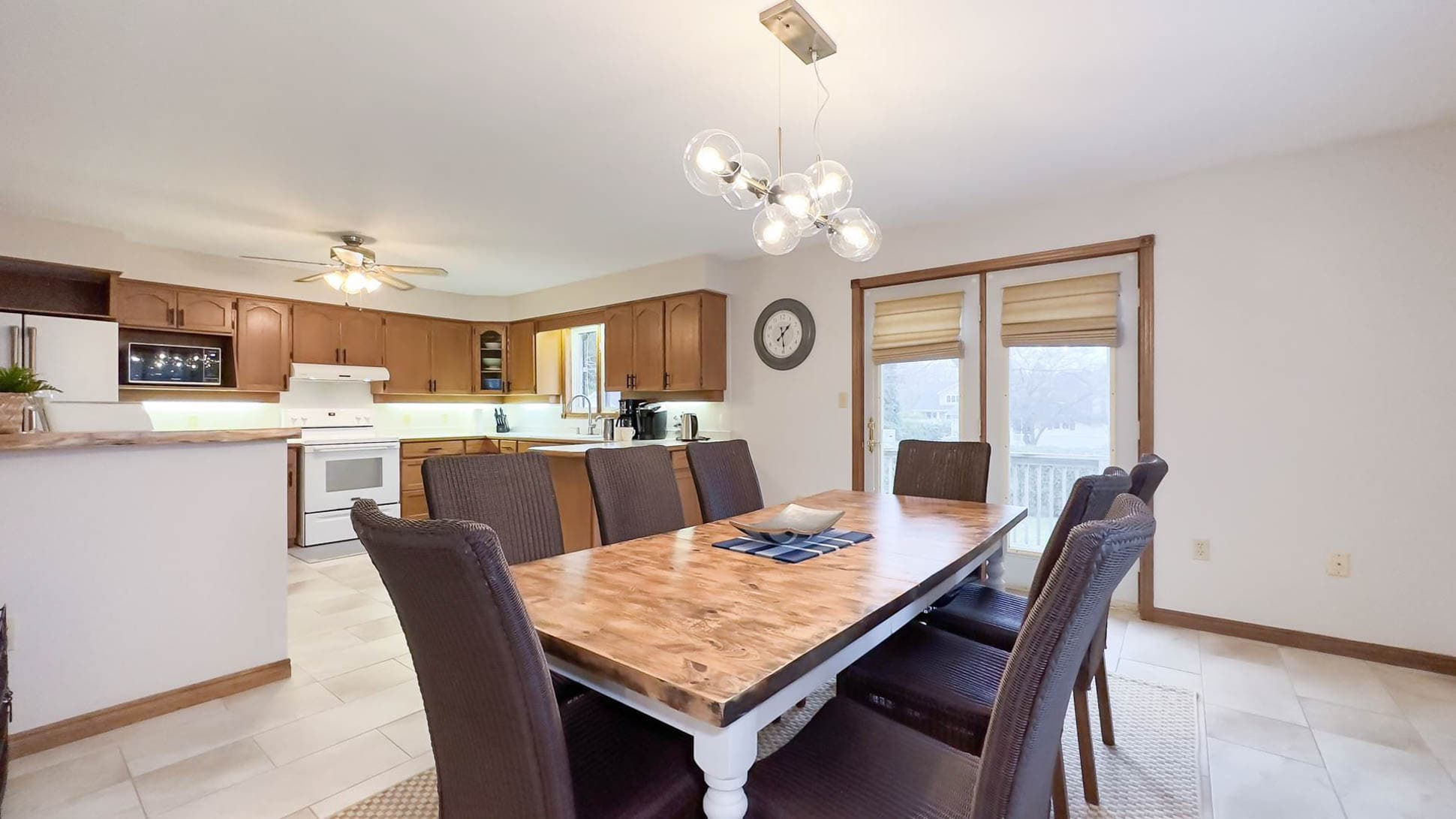 Share family favourites around the dining table with seating for 8