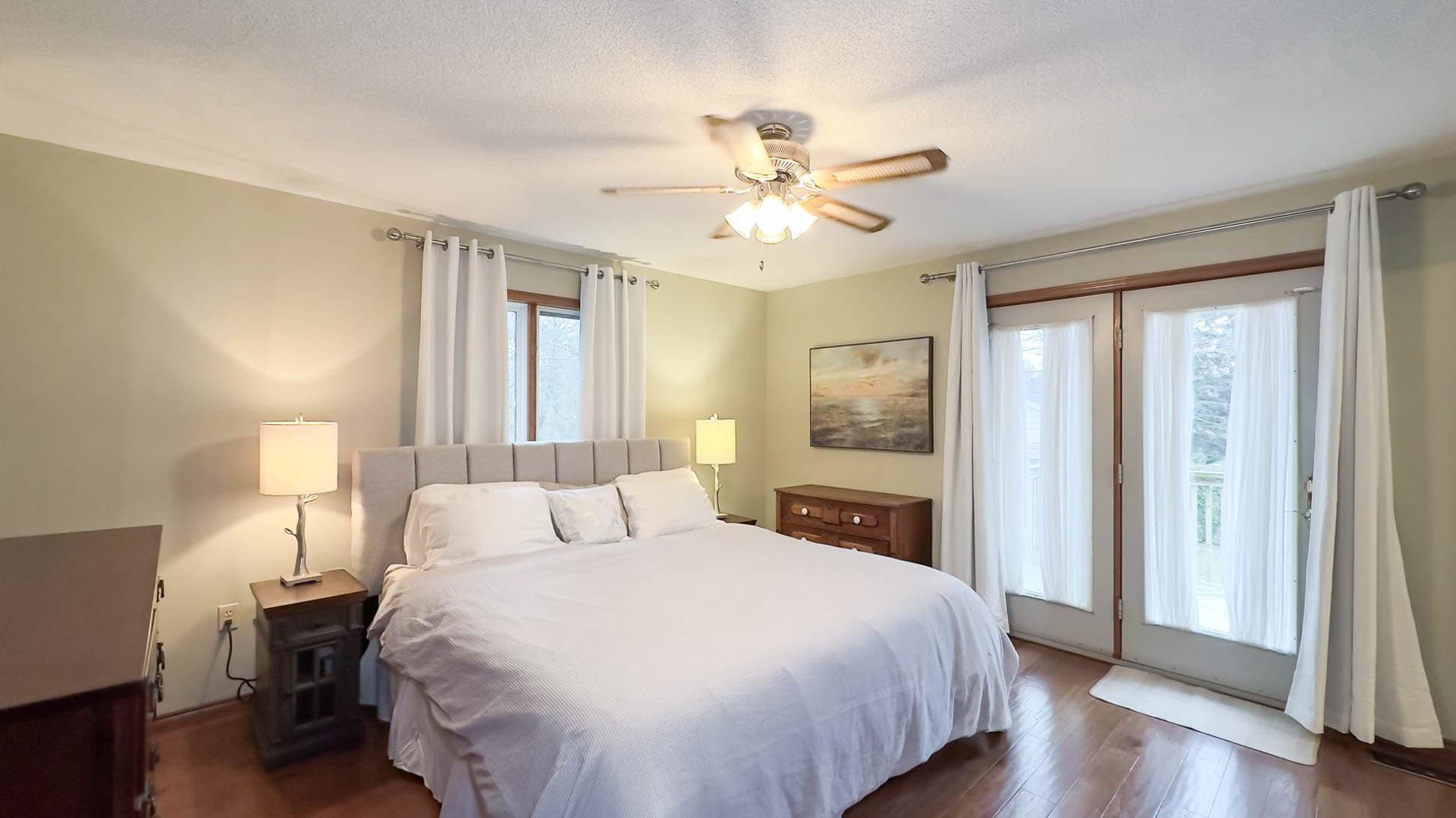 Main floor Premier bedroom opens onto honeymoon deck