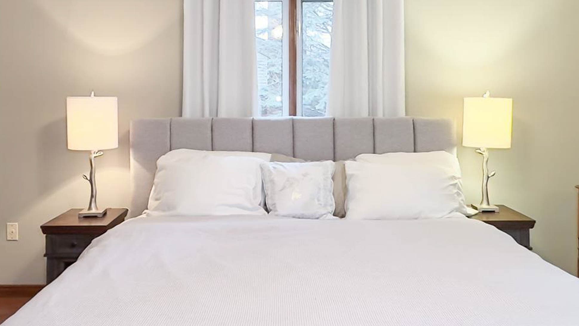 Crawl into the King bed for a good night's sleep