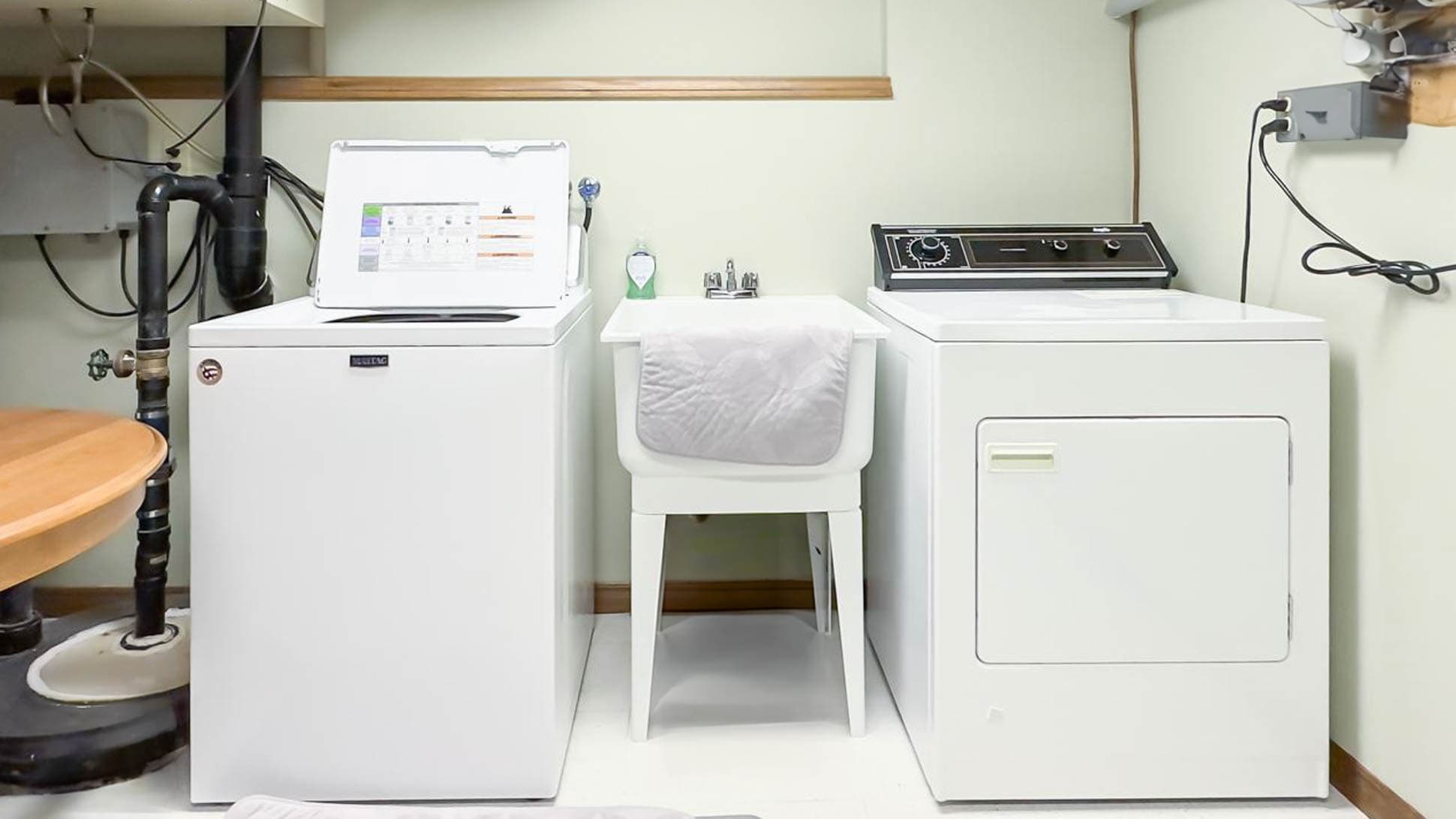 Washer and dryer if you have to do a load or two