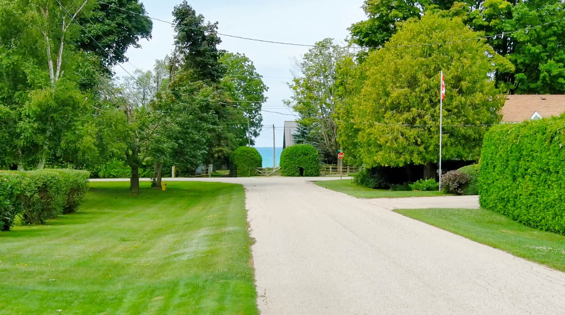 Steps away from tile Street and you can see the lake from your driveway