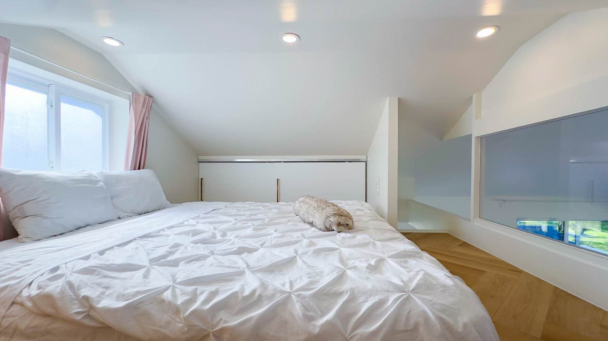 Wake up in our dreamy king bed