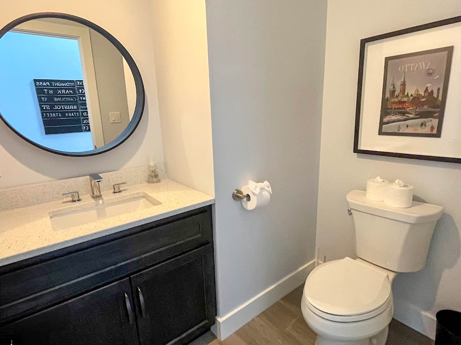 1/2 Bath on the Main floor