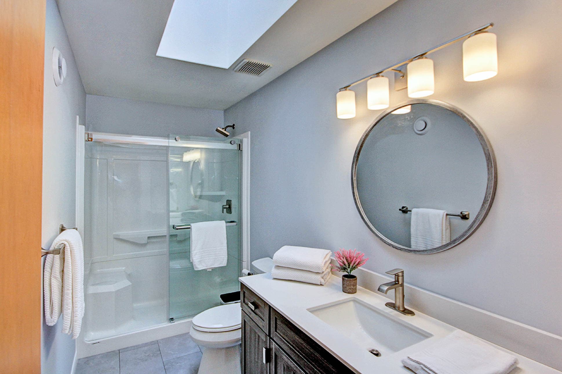 Second bathroom, 3 Piece with nice shower