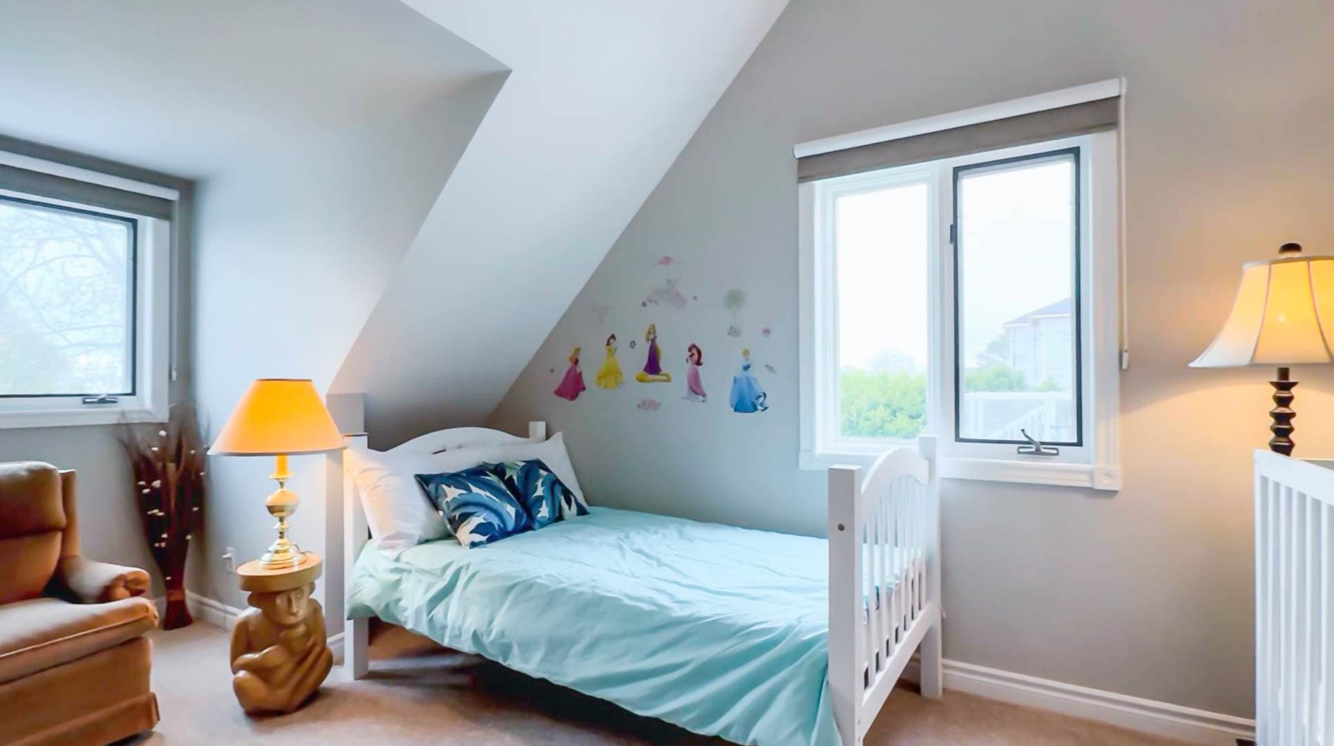 Upstairs Extra Room with Twin bed and crib