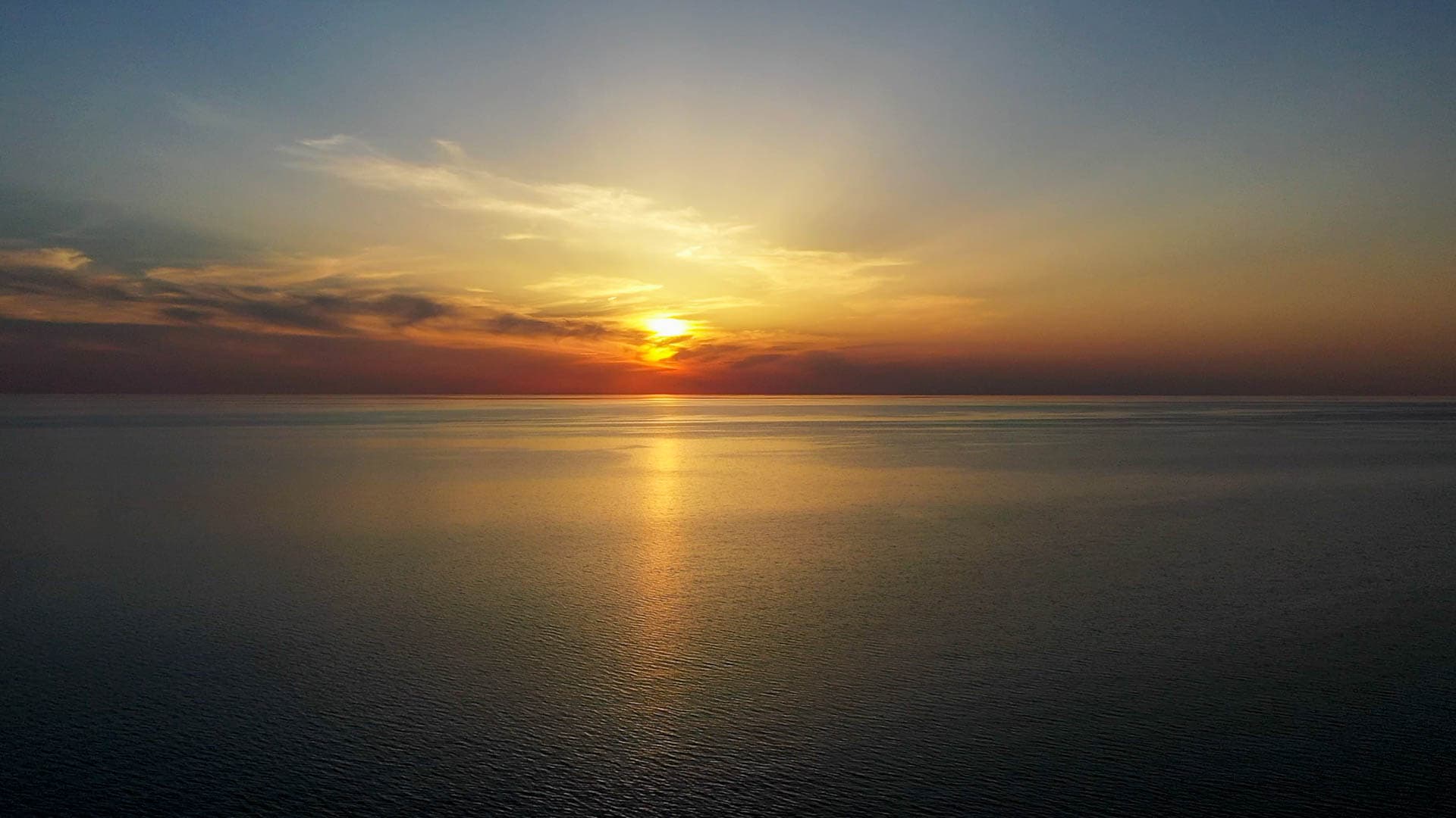 Peaceful Lake Huron sunset