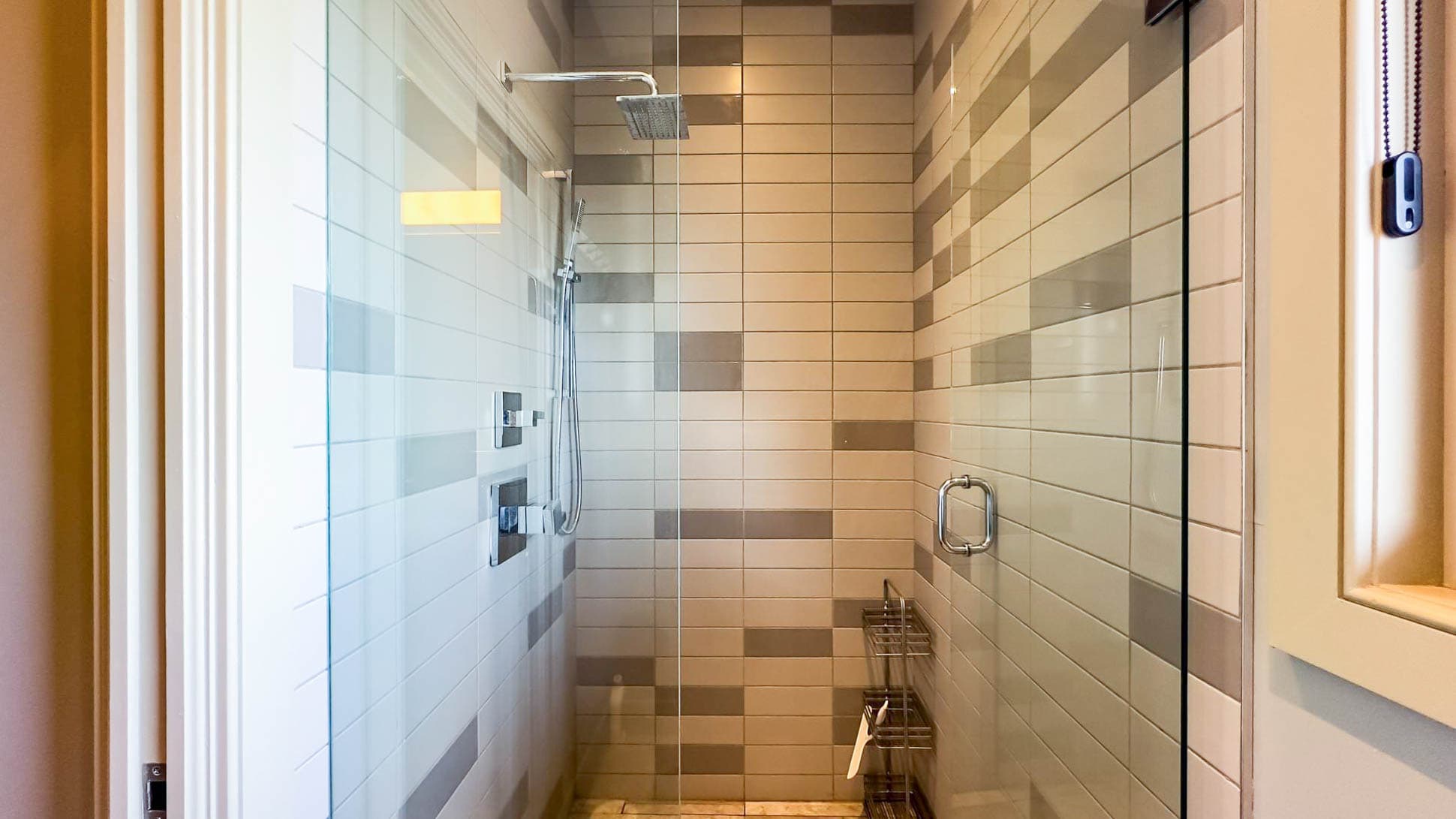 Indulge in a spa-like experience with our generously sized shower