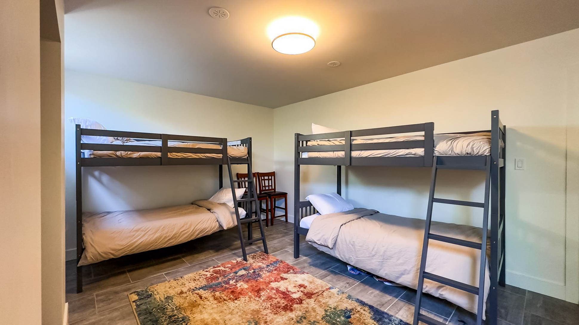 Bedroom #7 with two Single over Single bunk beds