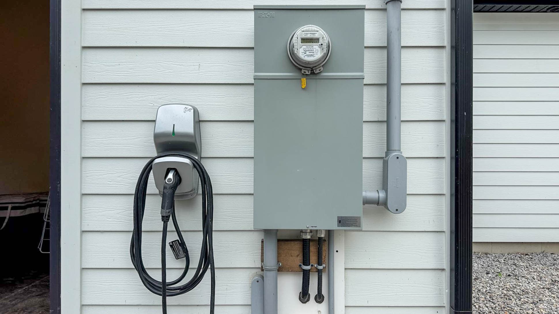 EV Charger at the side of the house