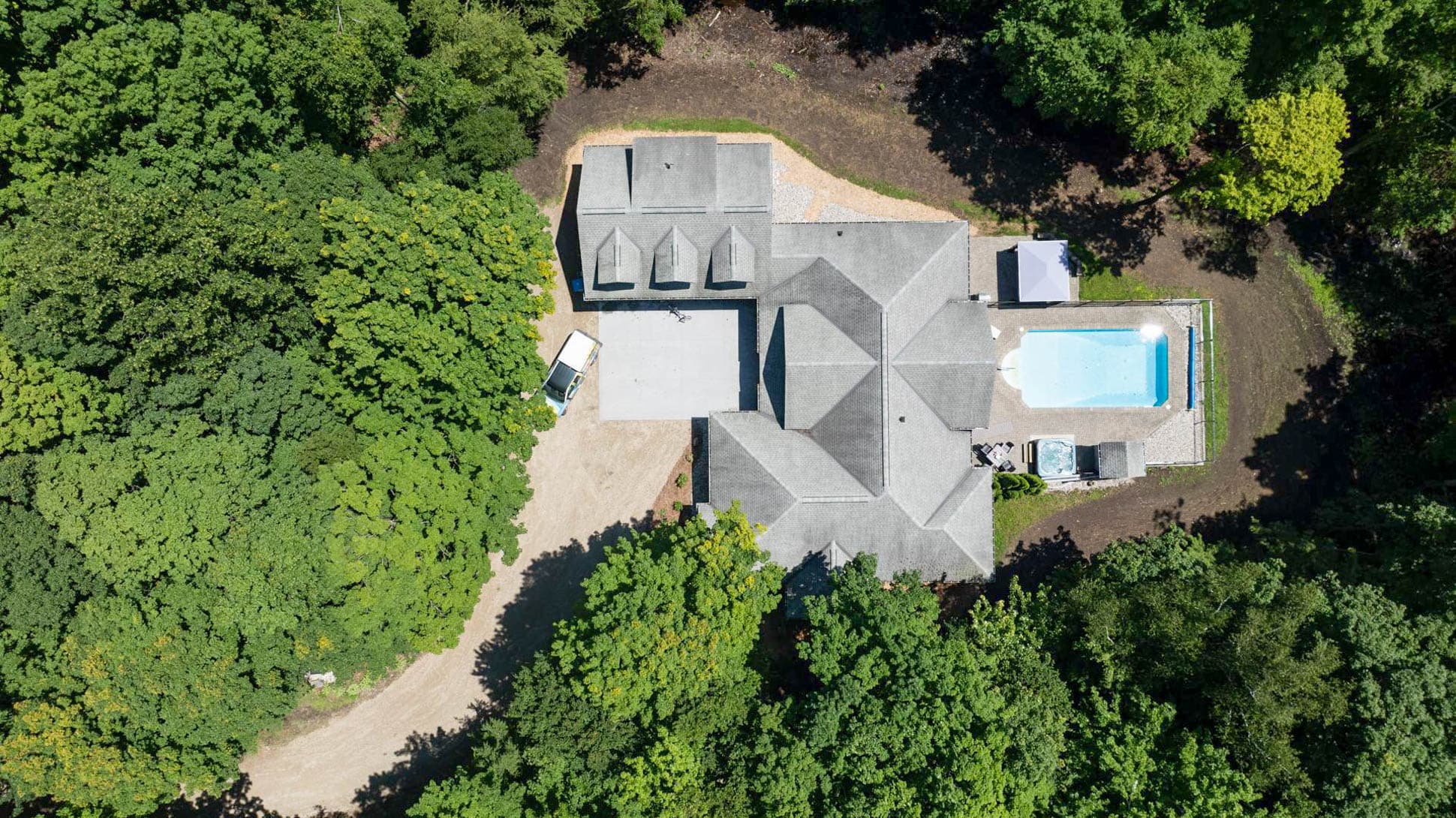 Birds eye view - beautiful property