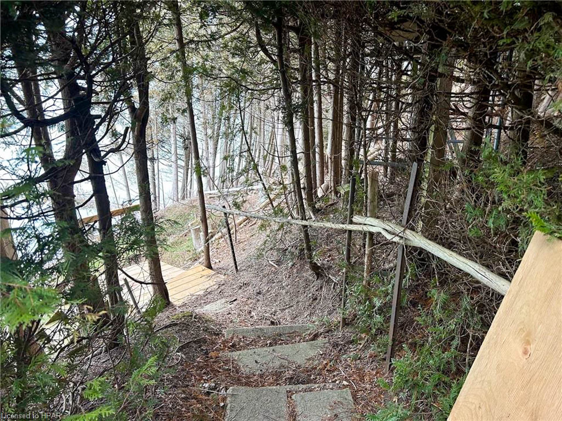 Natural dirt path for part of the way down