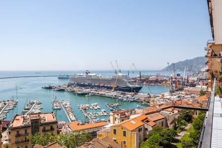 Panorama from the Private Balcony on the Port of Salerno