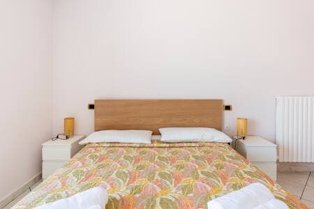 First Double Bedroom with Air Conditioning and bed linen and towels included.