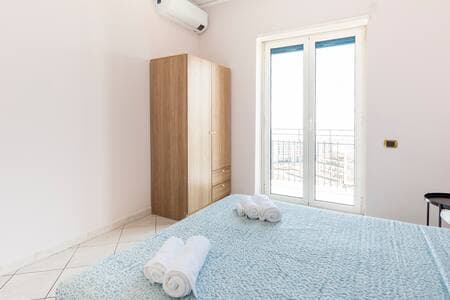 Second Double Bedroom with Air Conditioning and bed linen and towels included.