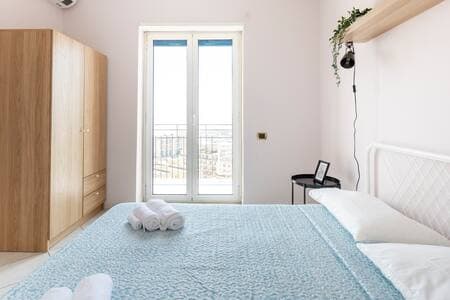 Second Double Bedroom with Air Conditioning and bed linen and towels included.