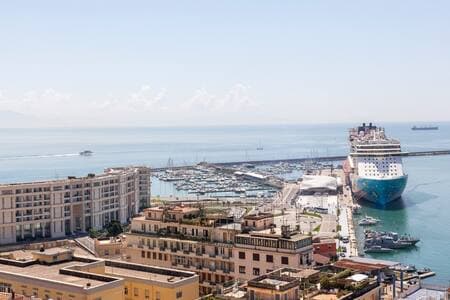 Panorama from the Private Balcony on the Port of Salerno