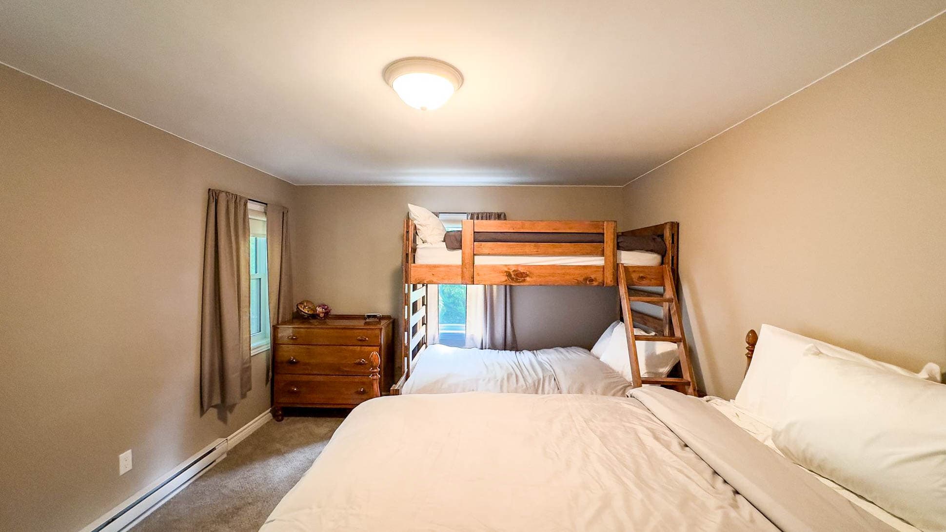 Bedroom 2 has Double Bed and Twin over Queen Bunk Bed