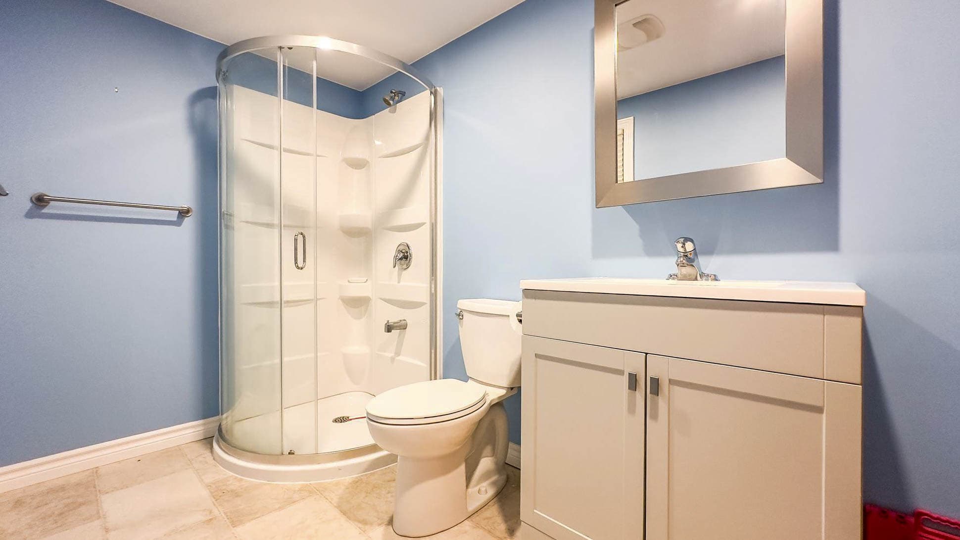 Second bathroom with nice shower