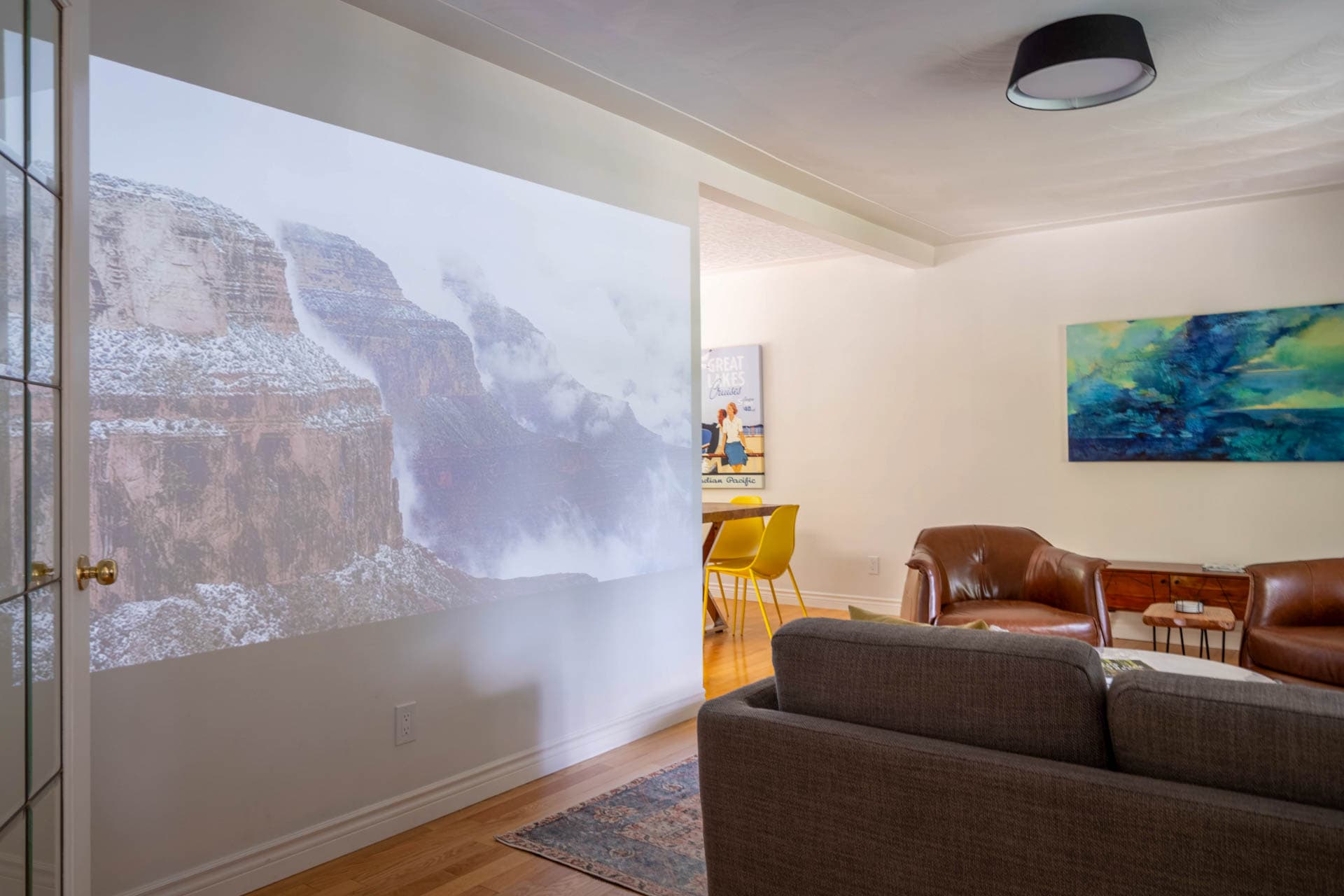 Movie nights just got way better with this projector screen