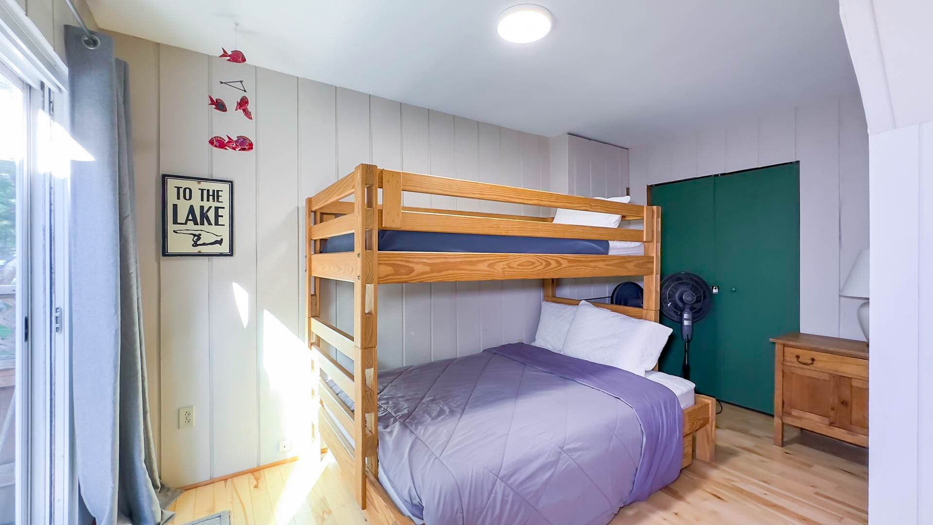 Main Floor Bedroom 3 with Single over Double Bunk Bed