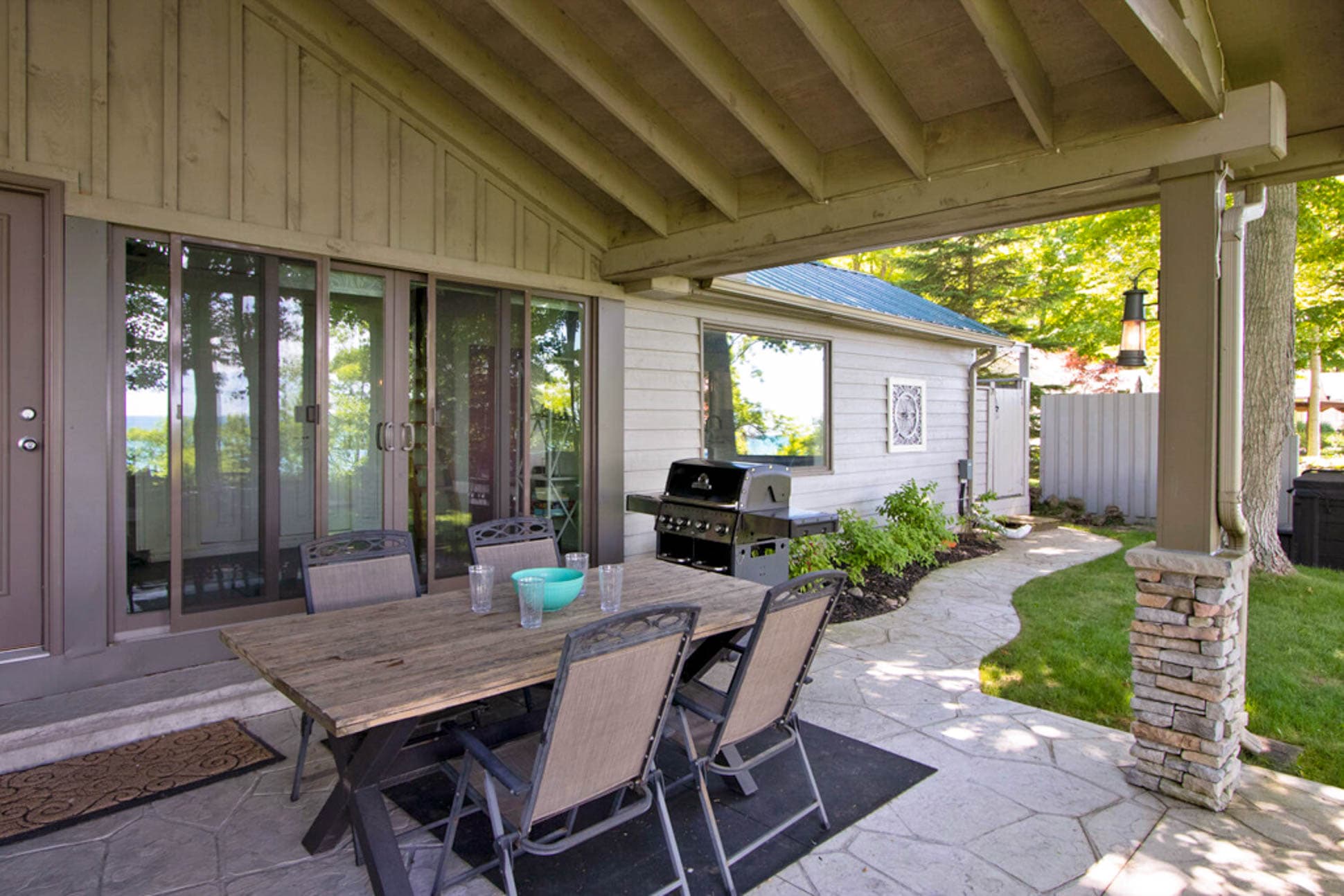 Dine under the covered patio