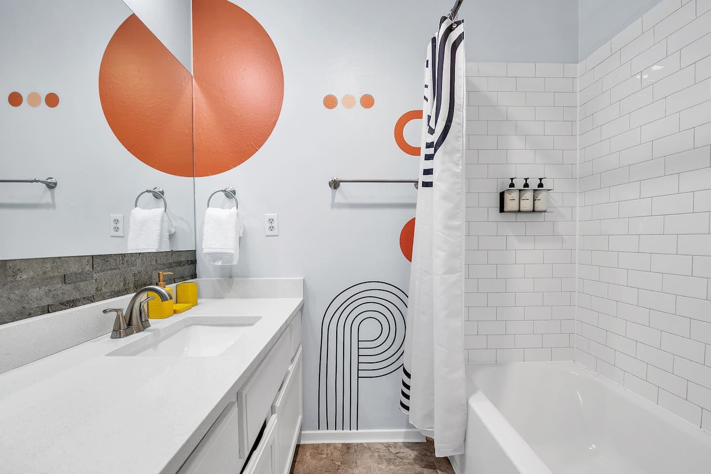 Stylish bathroom, where elegance meets functionality.