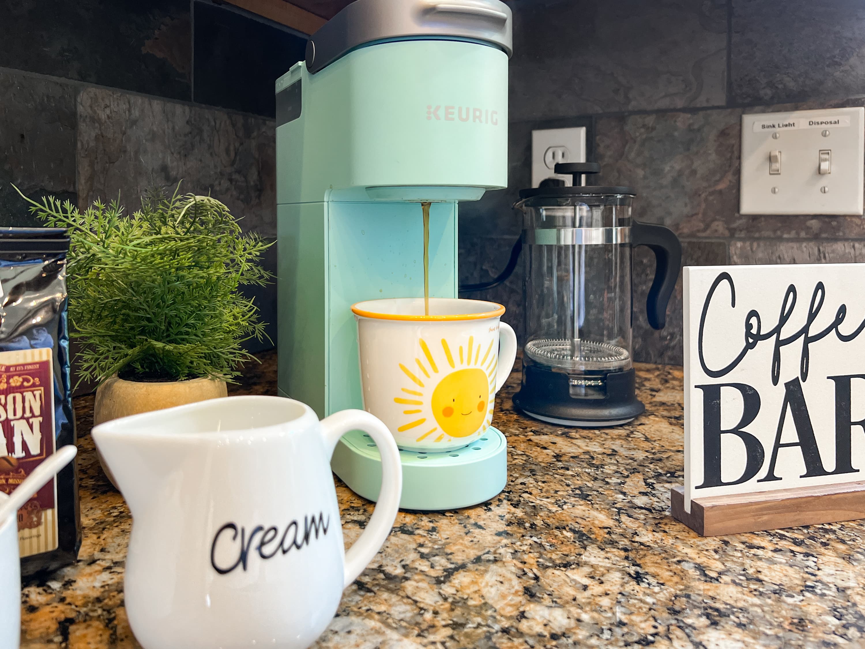 Brew a perfect cup at the coffee and tea bar before anyone else is awake