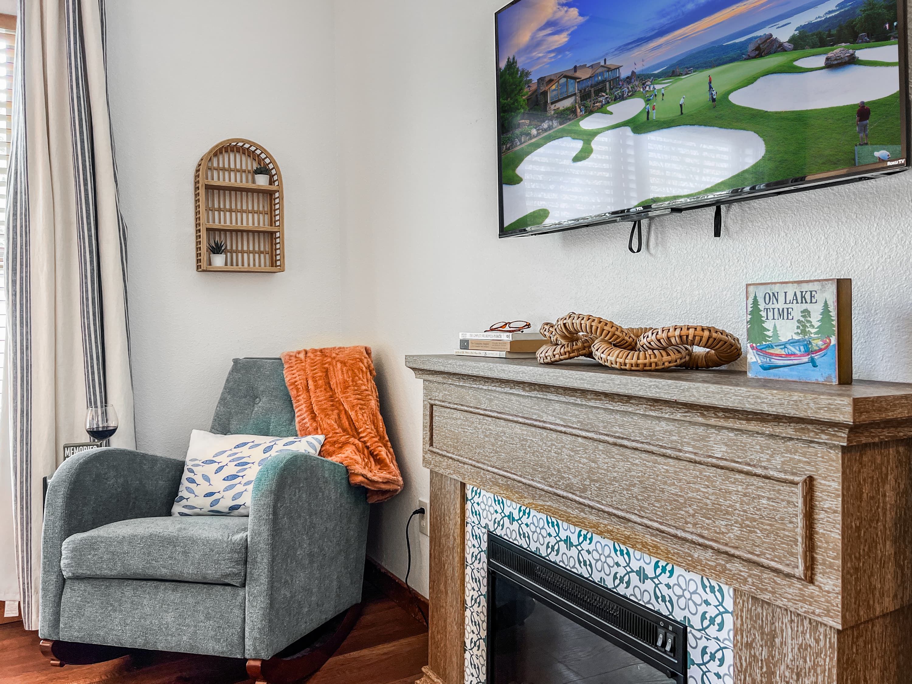 Pull up a blanket, turn on the fireplace, and settle in for a quiet evening indoors